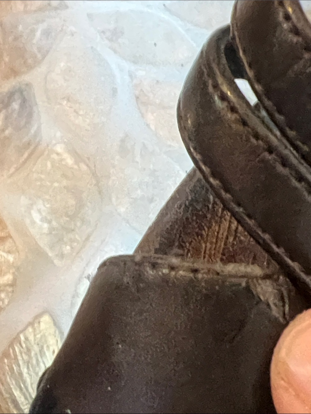 Lower east side, dark brownStudded Wooden-Effect Platform Wedge Y2K Vintage - Picture 9 of 10